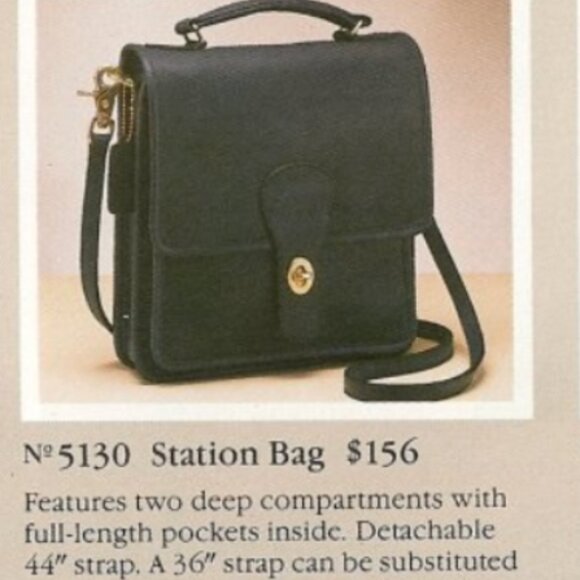 Vintage Coach Station Bag No. 5130 - Black Leather - Picture 12 of 12